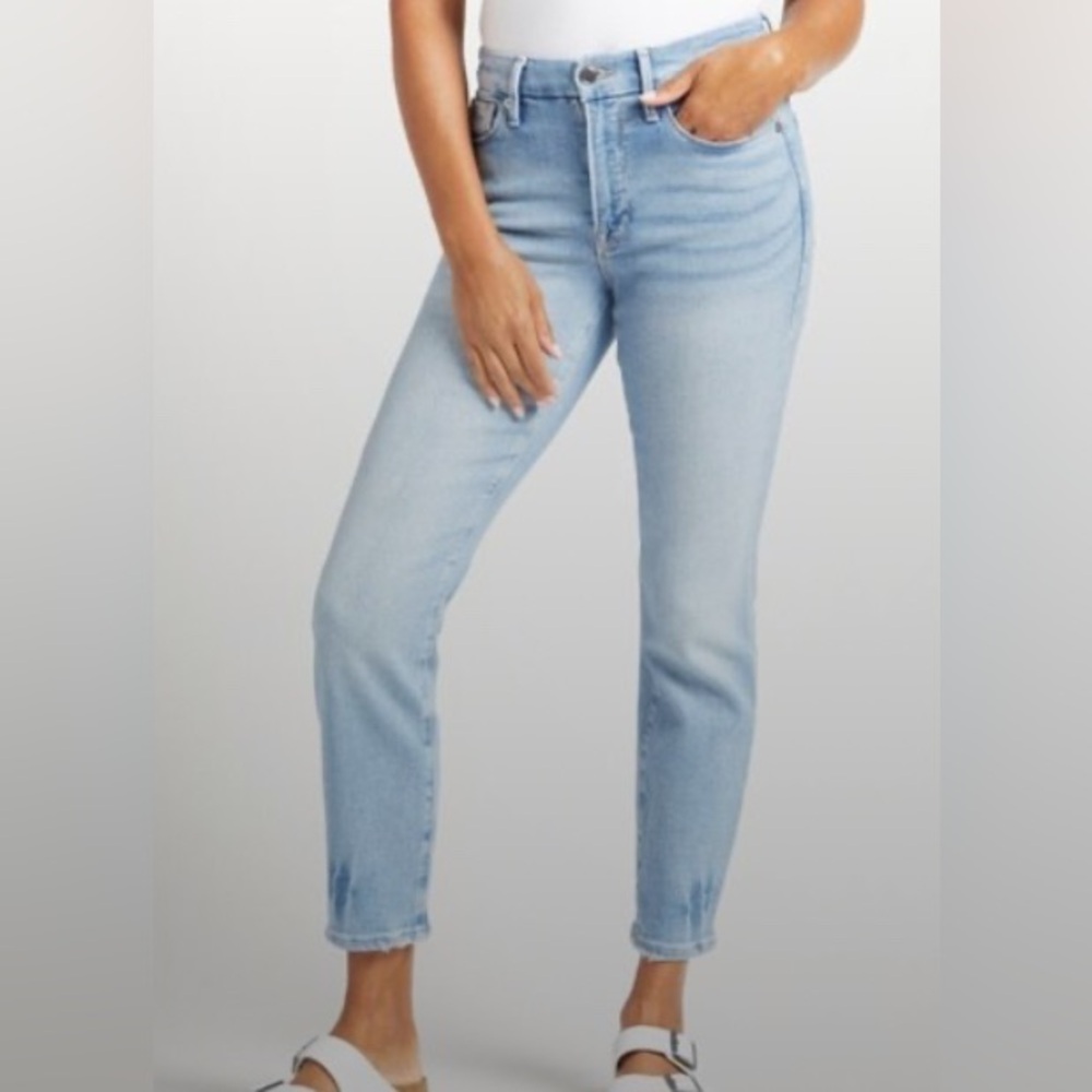 Good American Good Legs Skinny Jeans Hi-Waist Cigarette Cotton blue wash Size 28